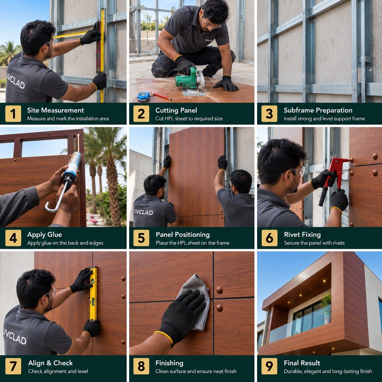 HPL sheet exterior wall cladding facade by HPLMAKER